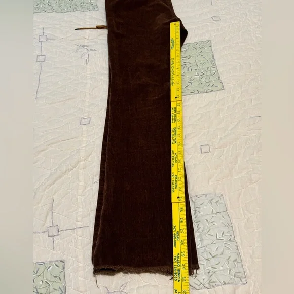 COTTON Forever 21 Chocolate Flare CORDUROY Pants with Lace-Up Sides - Picture 11 of 13